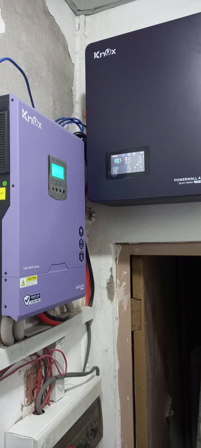knox inverter with lithume battrey wall powerwall  4.15 25.6 v 100AHl