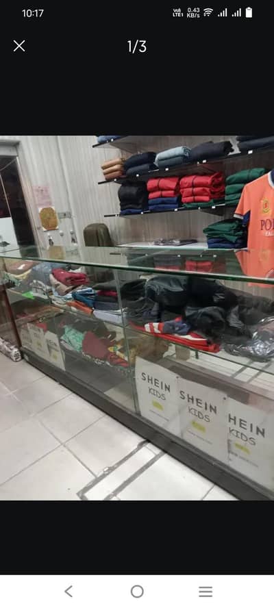 garment shop counter