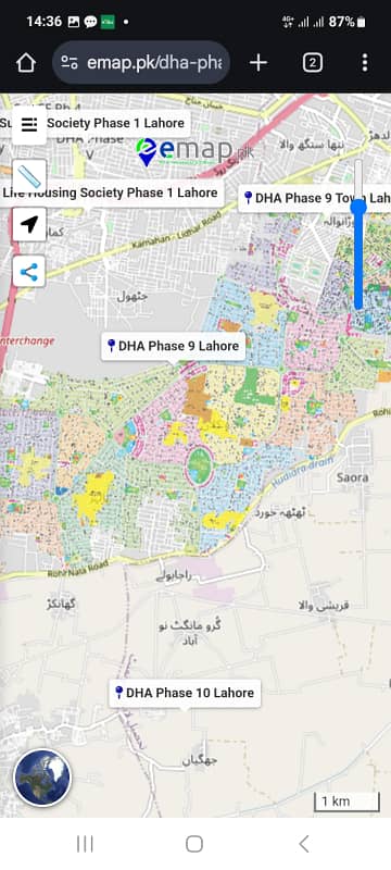 20 M residential plot in DHA Phase 9 Prism lahore