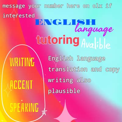 English language tutoring, teaching,copy writing, translation & more