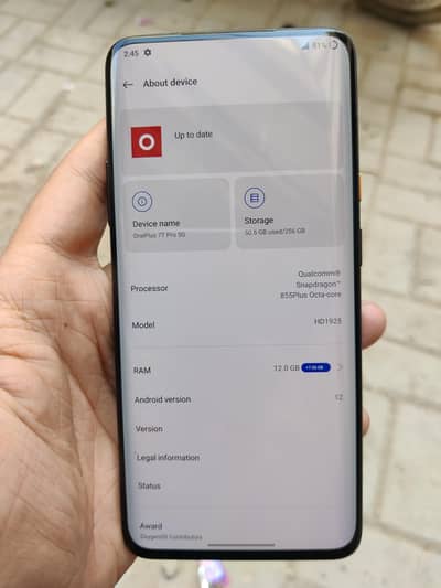 OnePlus 7t pro McLaren edition 12/256 (Bata rate)
