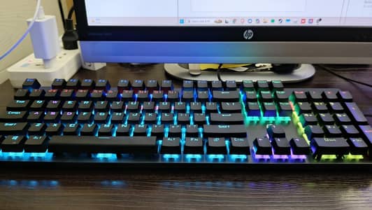 HP K100F Fully mechanical RGB Gaming Keyboard, like new with BOX.
