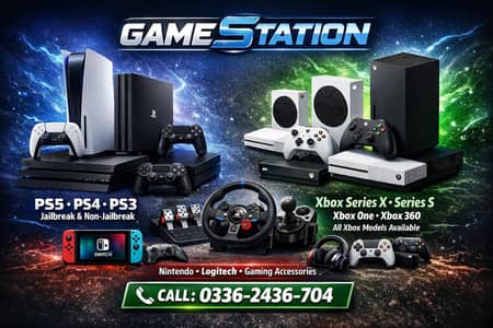 PS5|PS4|PS3|XBOX SERIES S|X |ONE S|X /PLAYSTATION FAT/SLIM/PRO/KARACHI