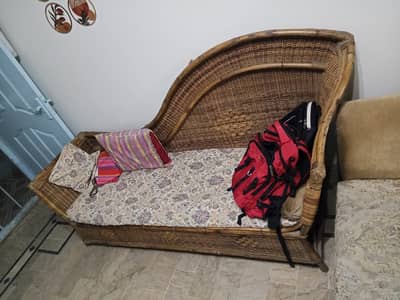 Cane Sofa and Foam Sofa