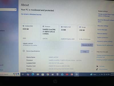 HP i7 elitebook 3rd generation