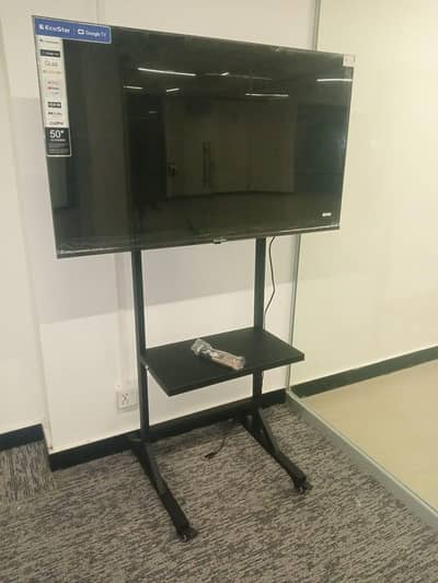 LCD LED tv Floor stand with wall mount & wheels For office home media