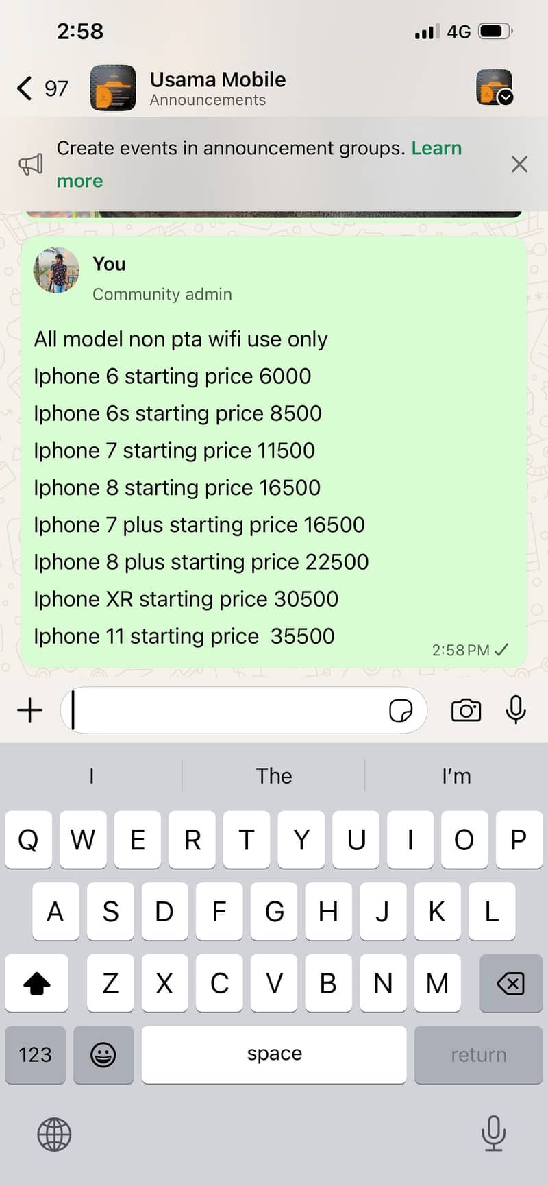 Iphone all models read add 1