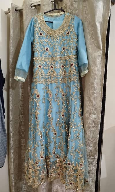 Full Embroidered Maxi 3 piece Dress
