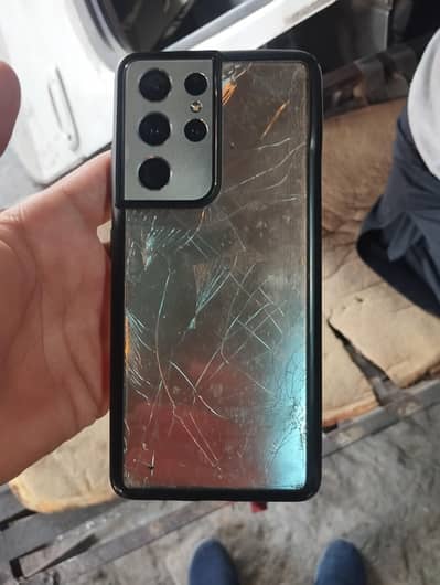 Samsung s21 ultra back crack frant glass daming