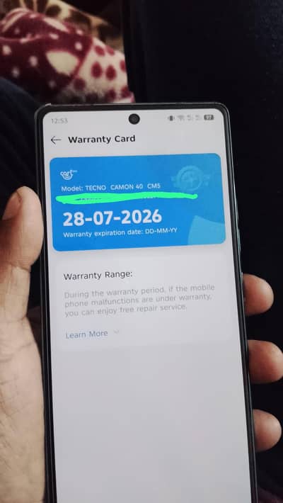 tecno camon 40 with complete accessories and warranty