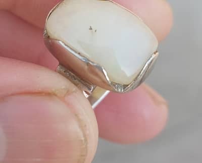 Australian white Fire Opal Ring, 0300-4072011,
