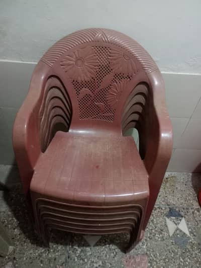plastic wali 6 chairs for sale