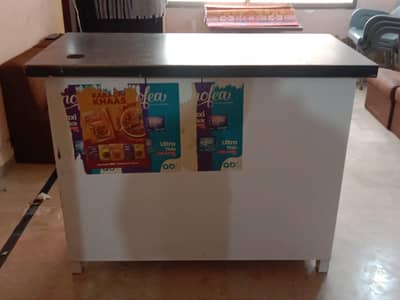 shop counter available with white and gray colour original lasani wood