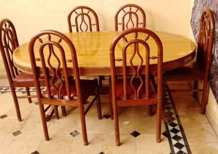 Dining table with 6 chairs