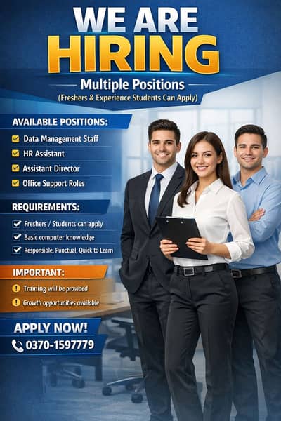 Student Jobs || Jobs For Fresher || Male & Female || Experience Staff