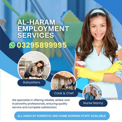 Maids / House Maids / cook / House chef / Baby Sitter maid available