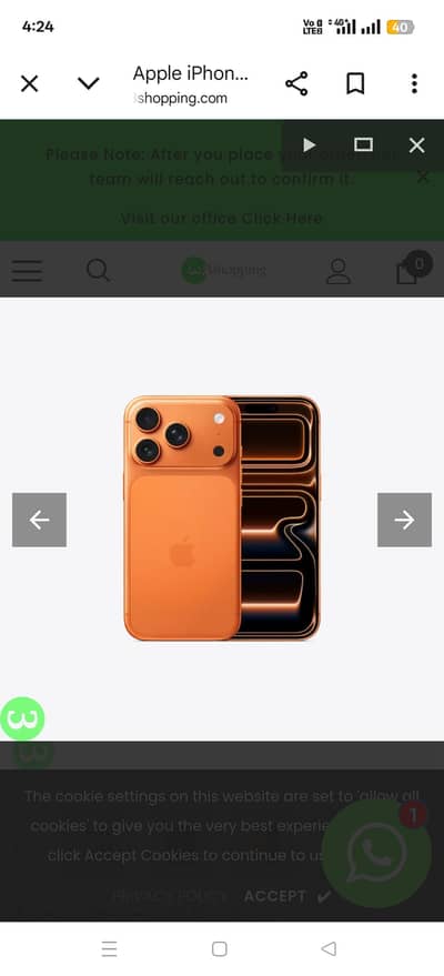 iphone 17pro max sim locked 256