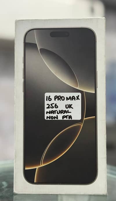 Apple 16 Pro Max 256GB UK Natural Box pack Non pta Non Active