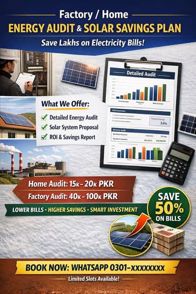 Factory / Home Energy Audit + Solar Savings Plan
