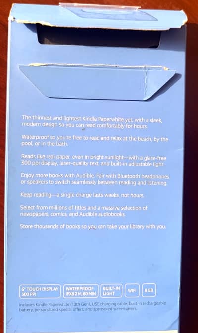 kindle paper white 10th Generation | 8GB | Black