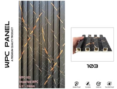imported wpvc fluted panel 24mm , panel 10mm