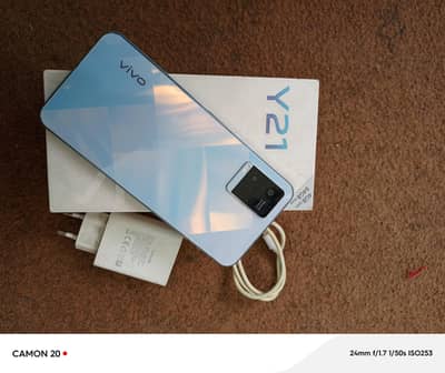 vivo y21 with box & original charger