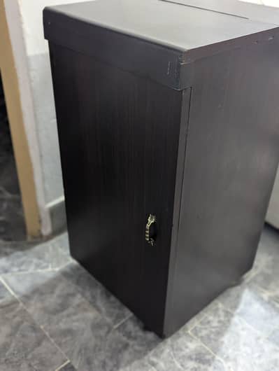 Foldable wooden iron stand with storage