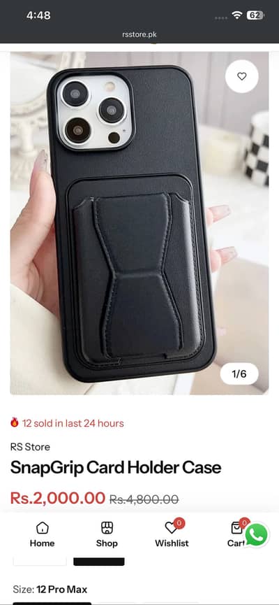 Iphone 11 pro max snap grip pocket available