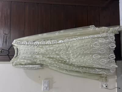 light green Maxi with dupatta