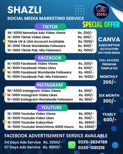 Shazli Social Media Marketing Service (Trusted & Reliable)