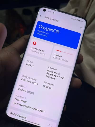 one plus 9 pro 8+ 4 / 256 pta approved