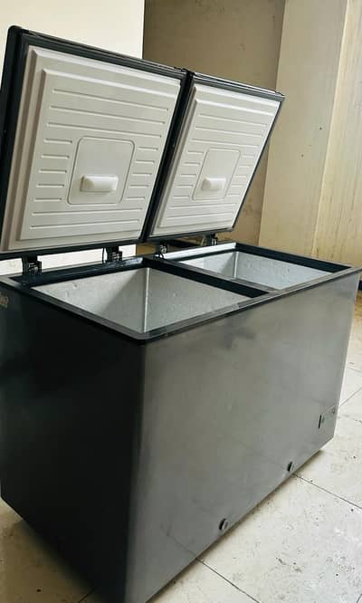 double-door chest freezer