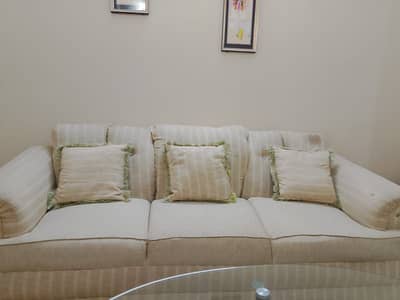 5 seater sofa set with glass table