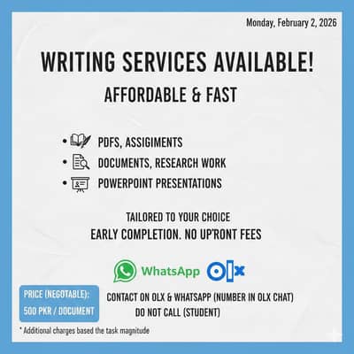 Typing Services Available . No Upfont Fees