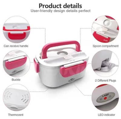 Electric Lunch Box Portable Food Heater With Removable Container