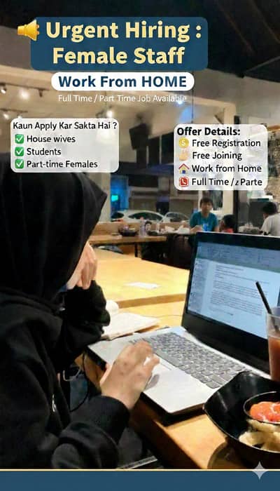 Online Work From Home - Hiring Female Staff (Full/Part Time)