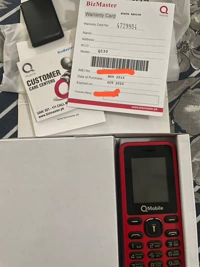 Qmobile Q130 slightly used pack phone.