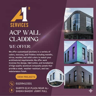 ACP Wall Cladding,Interior,Aloucbond,Elevation,Spider Glass,Signboards