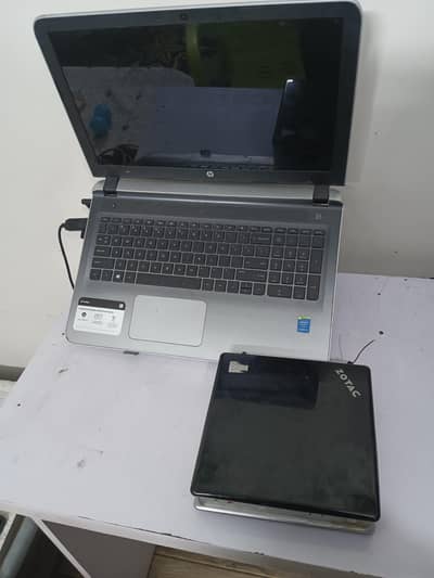 HP laptop and Zbox gaming pc
