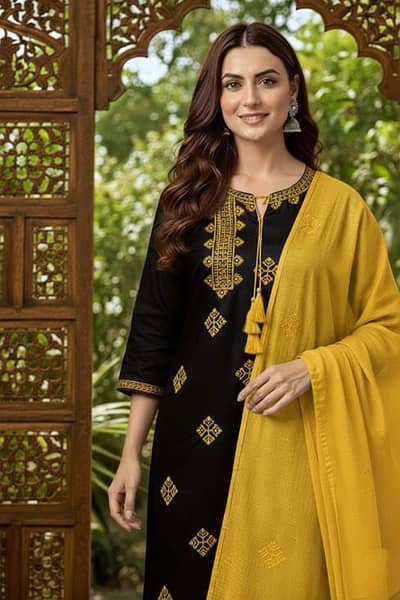 “Cotton 3PC Embroidery Suits – 1600 Only - 8 stunning colours ”