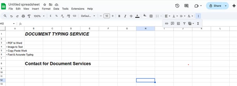 DOCUMENT TYPING SERVICE