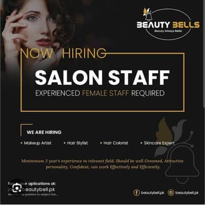 Female Staff Required for Beauty Parlour