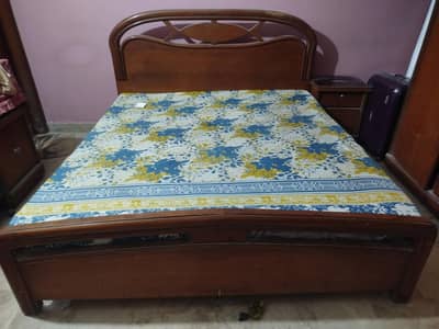 bed with dressing table