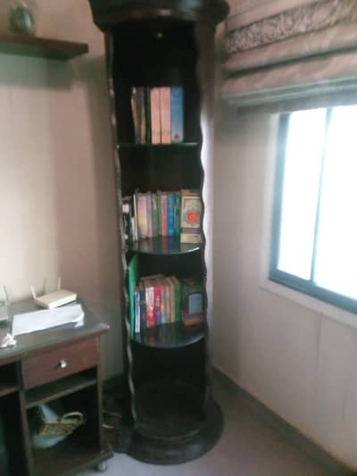 Elegant Heavy Wooden Corner Shelf / Book Rack