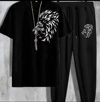 2Pcs men's cotton plain Track suit.