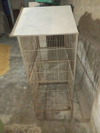 used cage three portion with matki and without trays