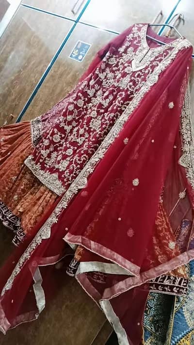 Bridal dress Haris shakeel  design  only one time wear just 65000