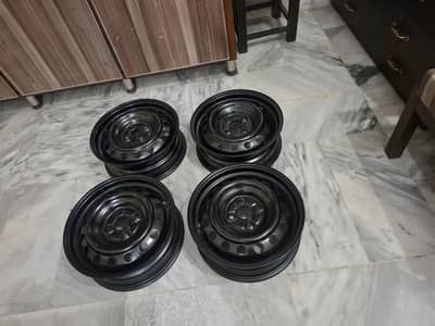 Brand New Steel Rims With Wheel Cups Toyota Yaris.