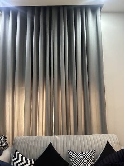 Long Grey Velvet Curtains 11 feet 8 inches