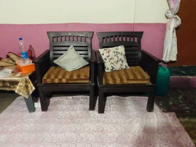 wooden sofa set with remove able gaddiya